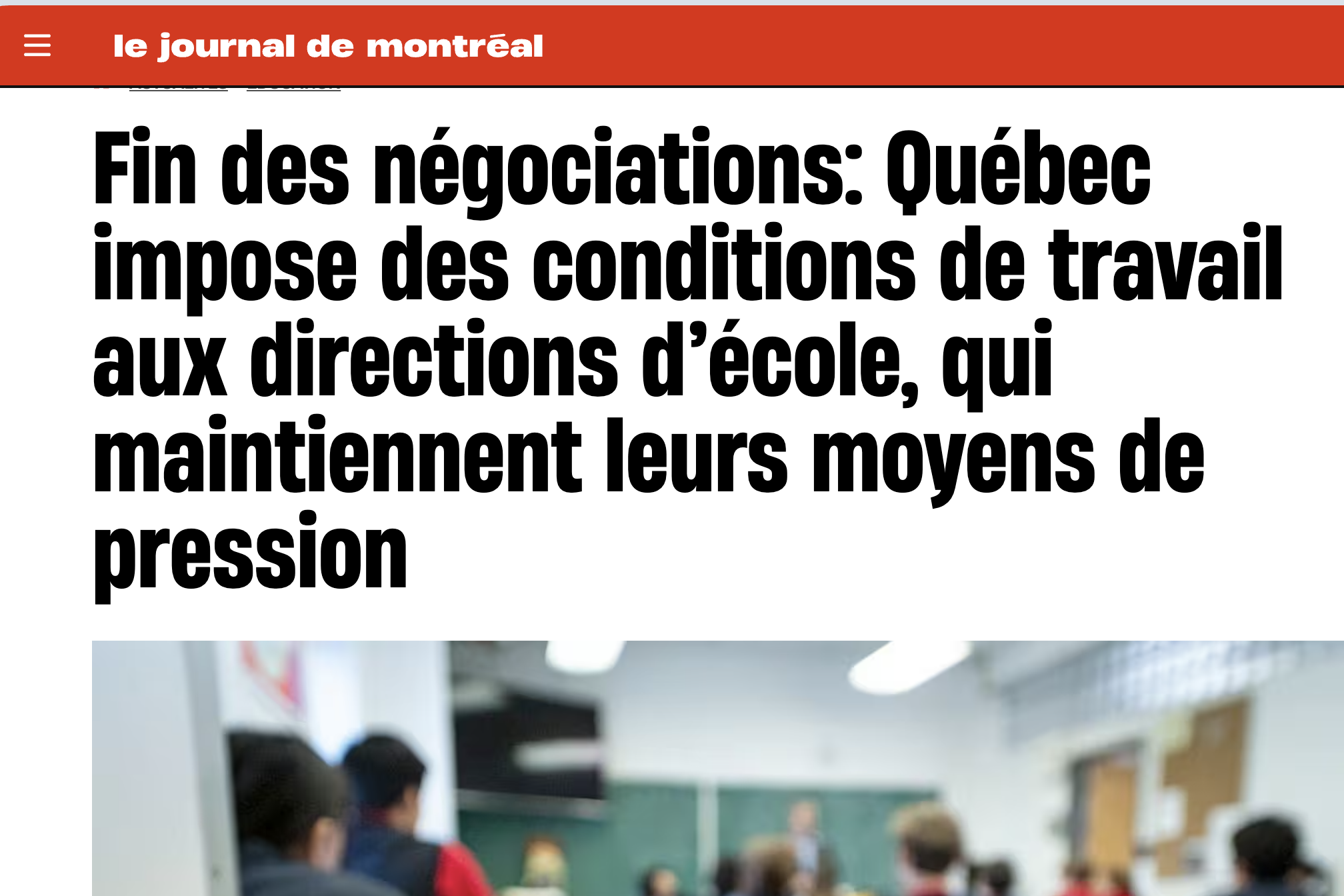 Maintien des moyens de pression