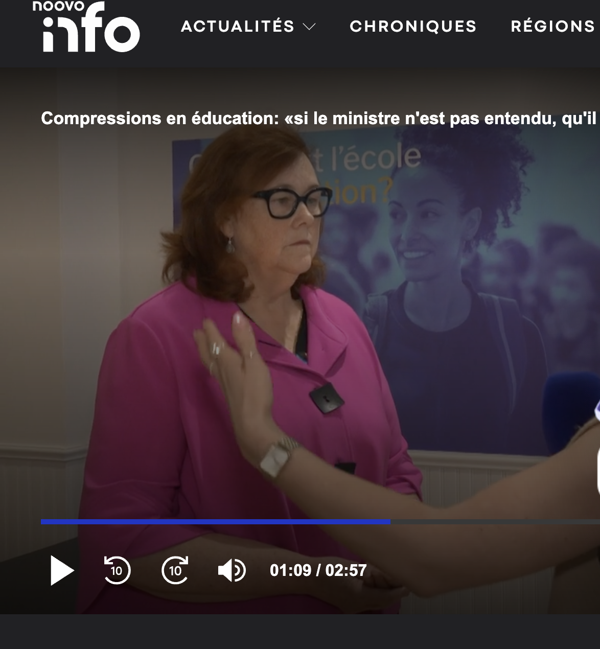 Compressions en éducation : si le ministre n'est pas entendu, qu'il démissionne!
