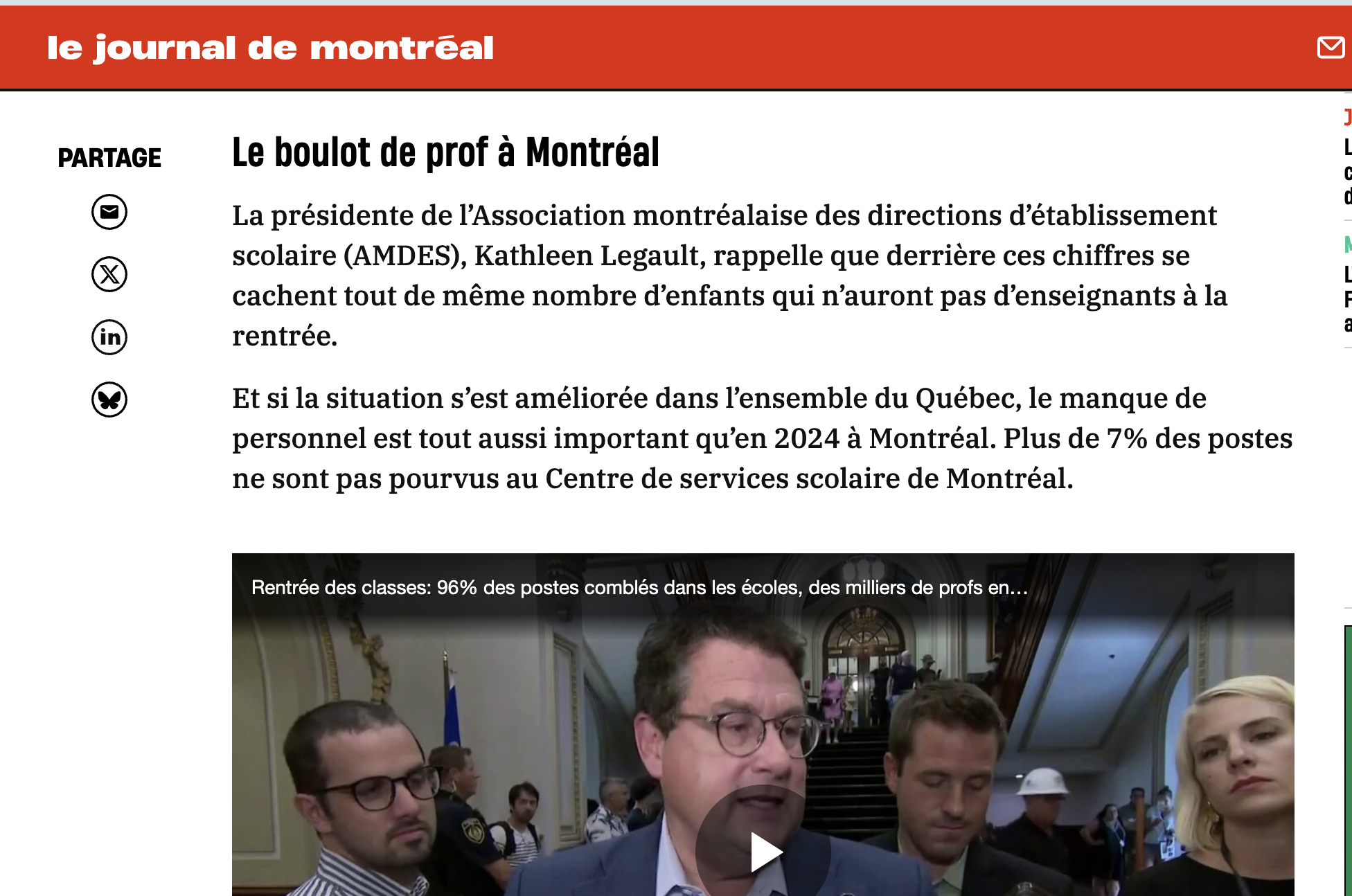 Rentrée : la situation est pire à Montréal