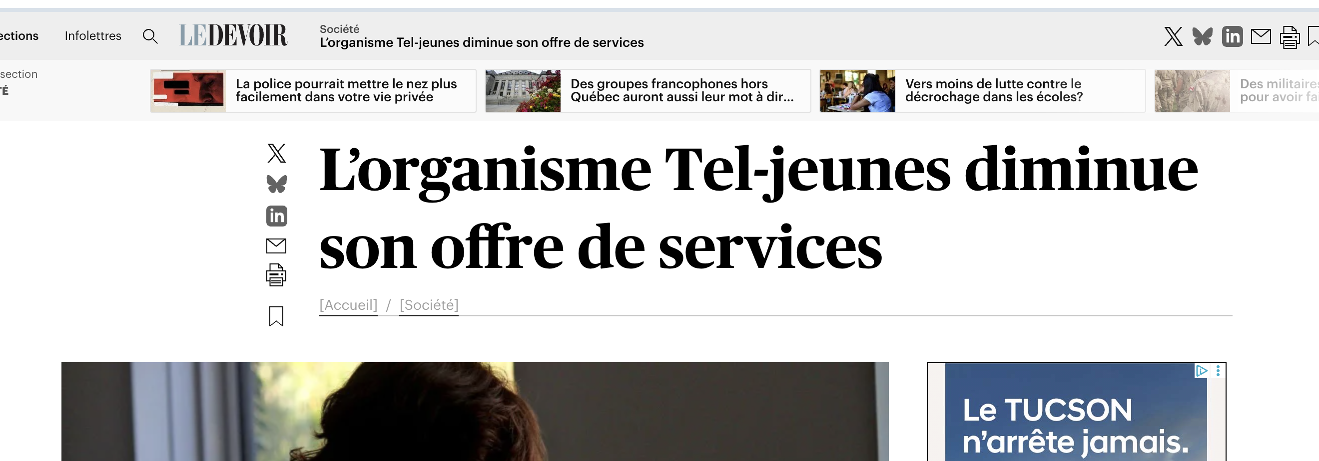 Faute de financement de Québec Tel Jeunes diminue son offre de services