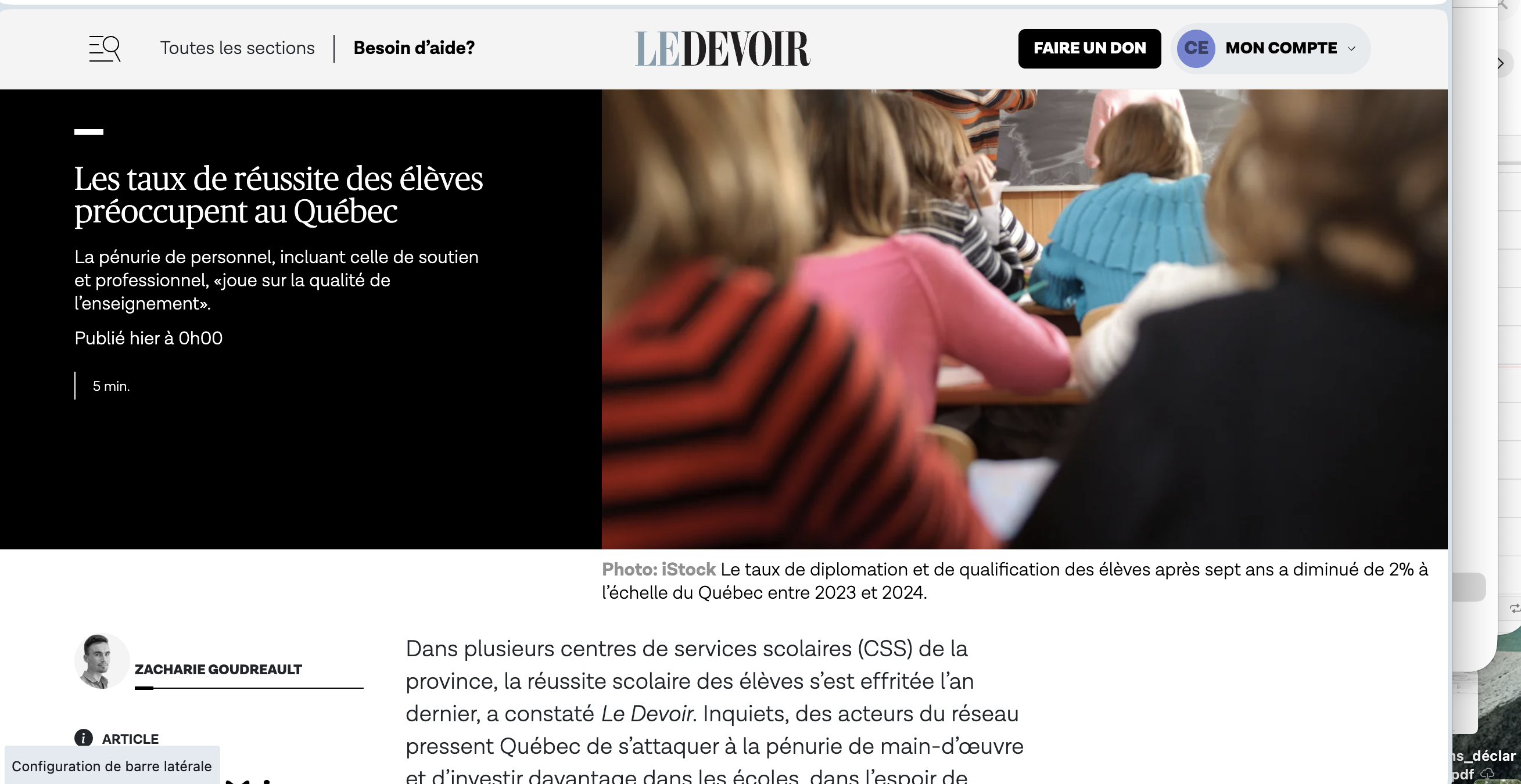 La réussite des élèves préoccupe