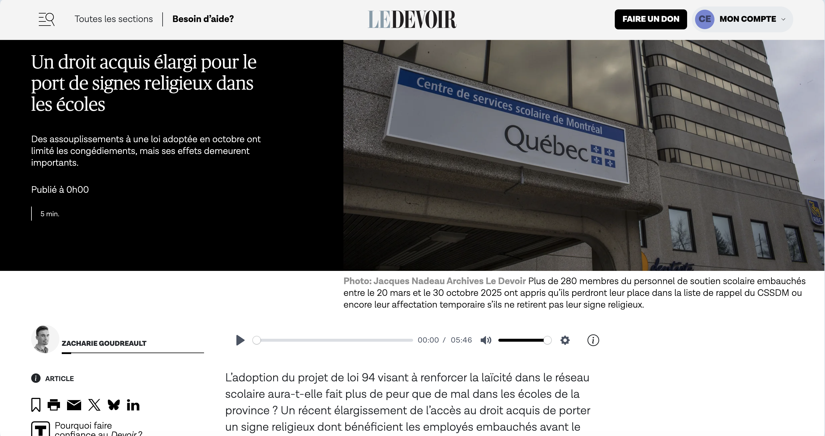 Un droit acquis élargi pour le port des signes religieux dans les écoles