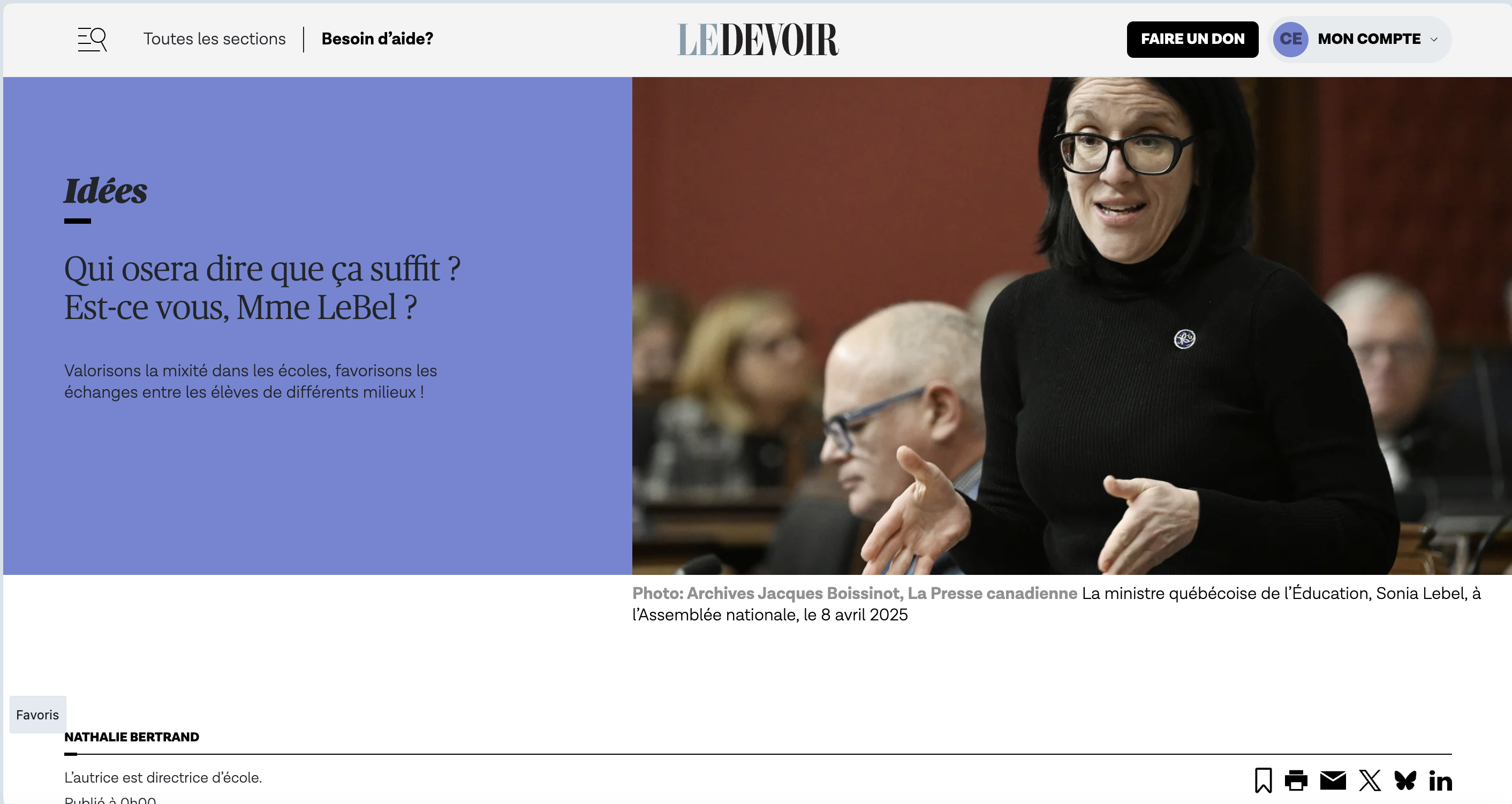 Qui osera dire, ça suffit ? 