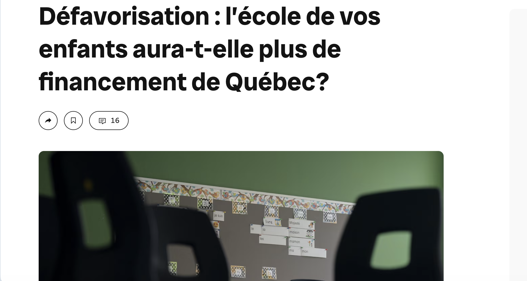 Défavorisation : l’école de vos enfants aura-t-elle plus de financement de Québec?