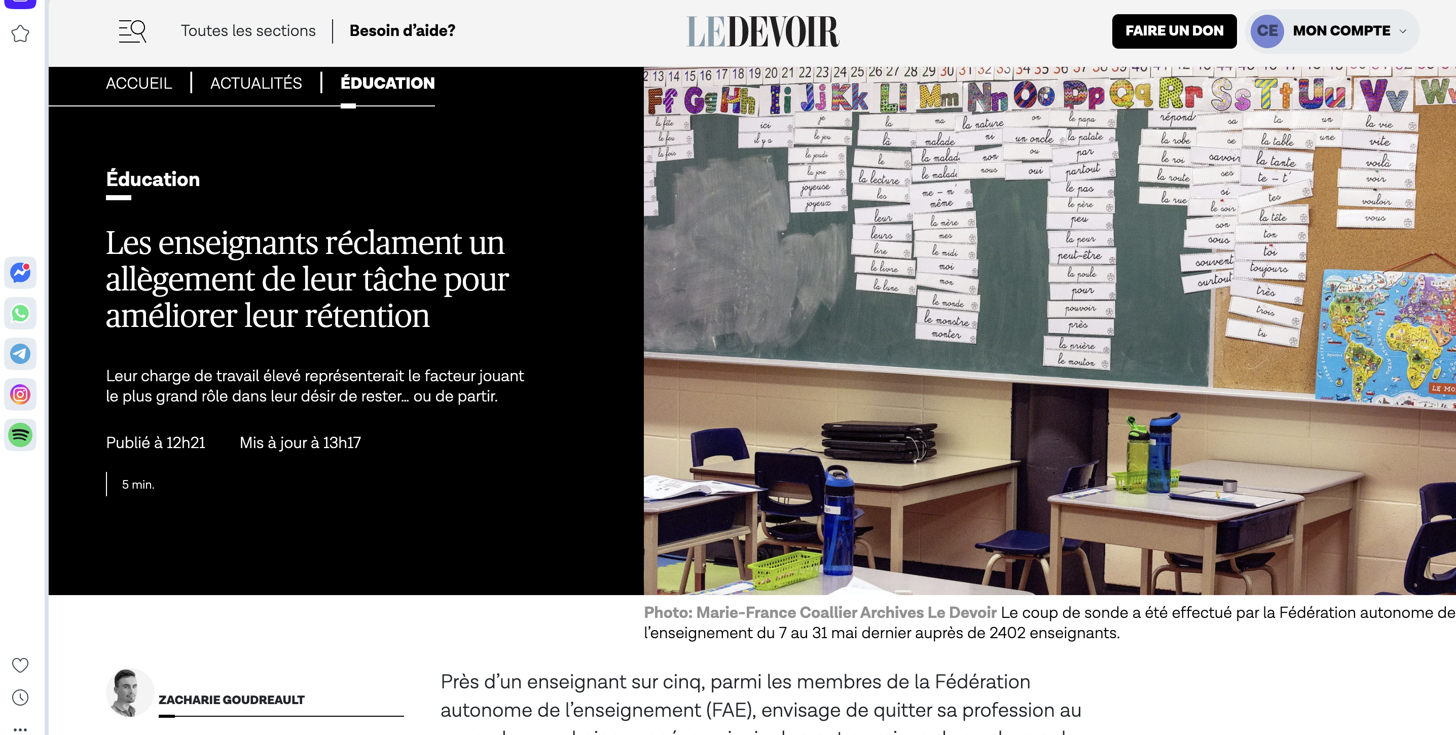 Rétention des enseignants : un problème auquel il faut s'attaquer